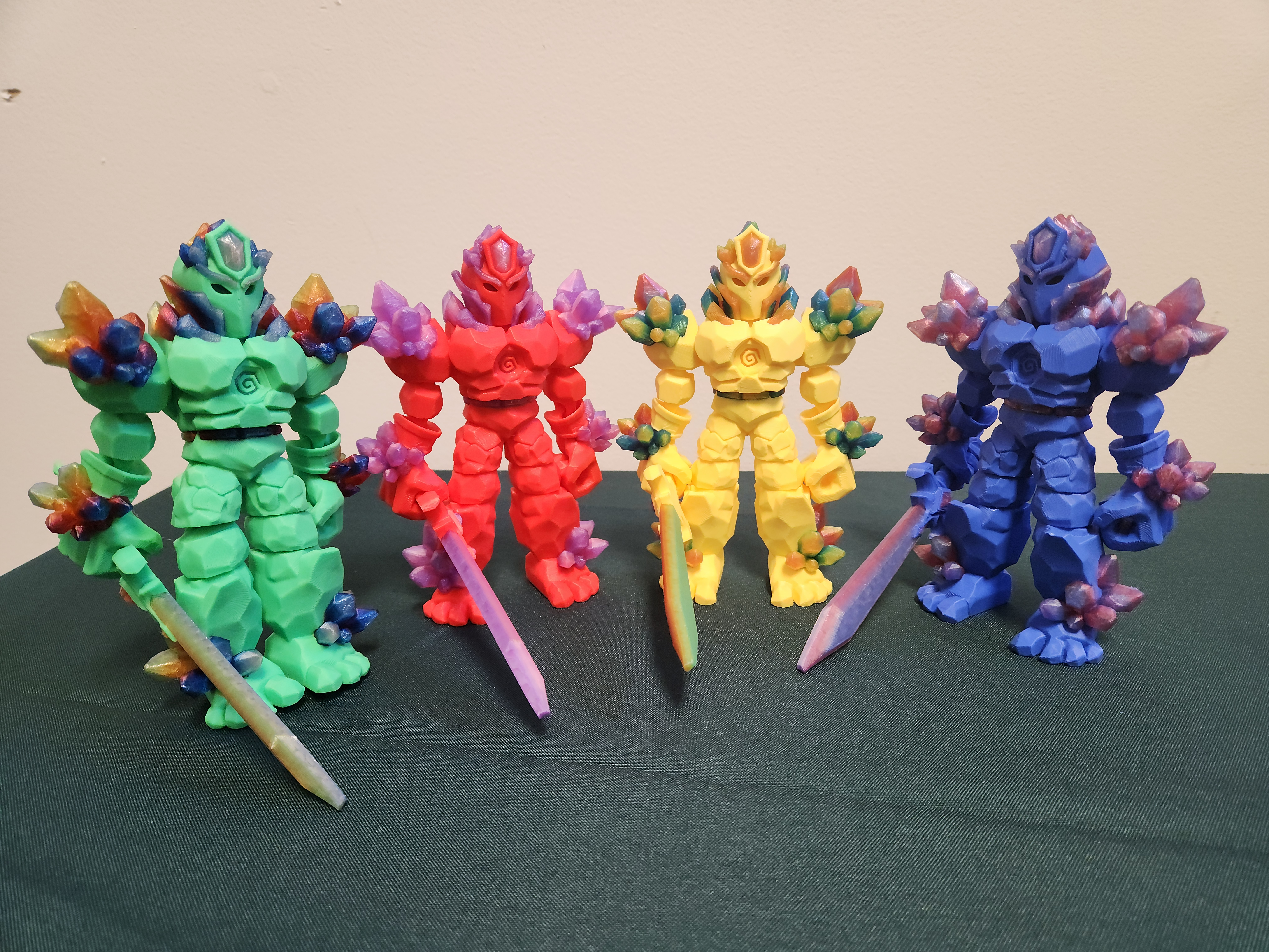 Crystal guardian style toy figures